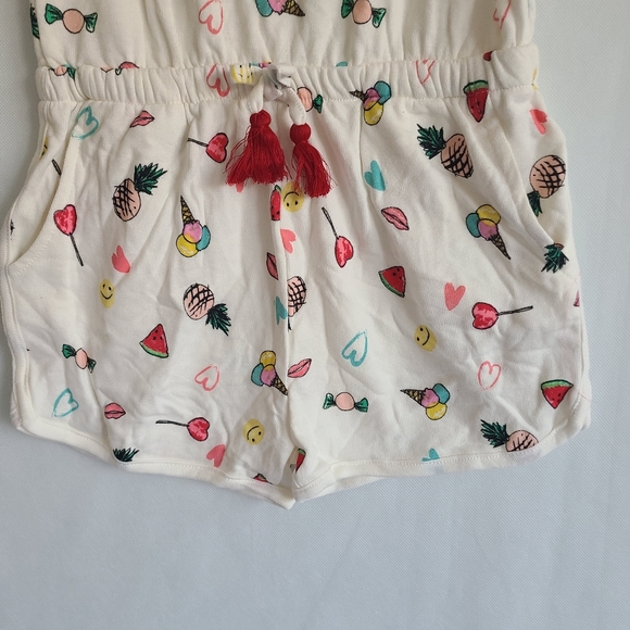 Jessica Simpson Girls Sleeveless Romper in Sea Salt Sweets - Picture 4 of 6